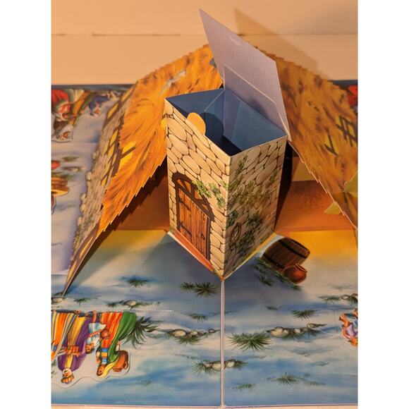 Vintage Nativity Scene Pop Up Advent Calendar England Bible References Rare - Picture 9 of 12